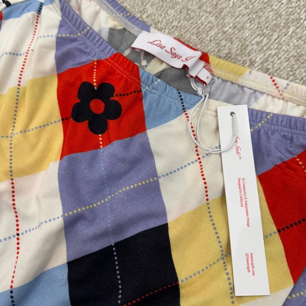 NWT LISA SAYS GAH CIRQUE ARGYLE DARCY SKORT - Picture 8 of 8